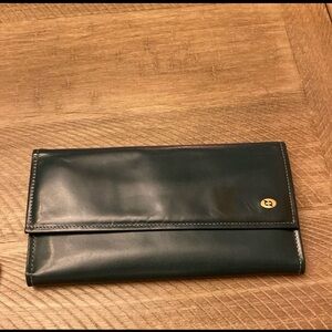 NWT Vintage ROLFS Soft Cowhide Leather Wallet - Dark Teal/Green